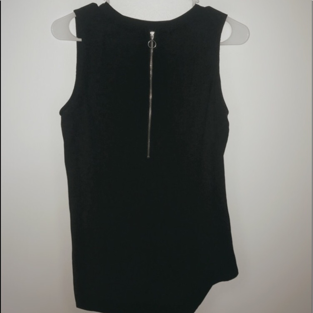 Apt.9 Zip Up Black Blouse